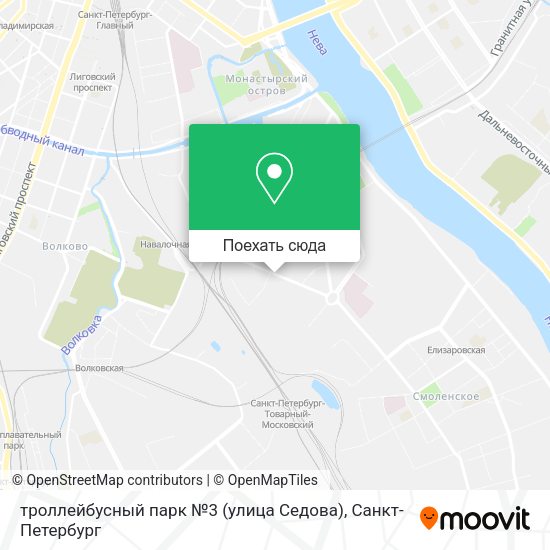 Карта троллейбусный парк №3 (улица Седова)