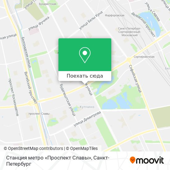 Спб карта проспект славы