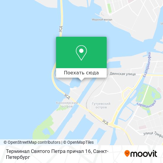 Карта Терминал Святого Петра причал 16