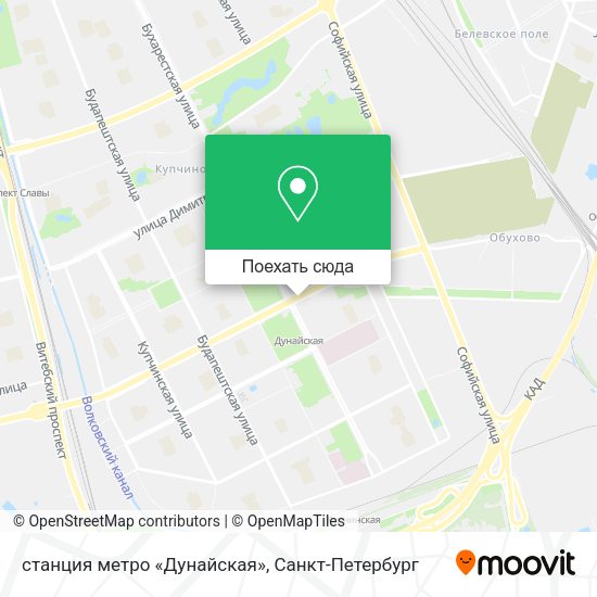 Карта станция метро «Дунайская»