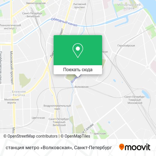 Карта станция метро «Волковская»