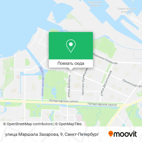 Карта улица Маршала Захарова, 9
