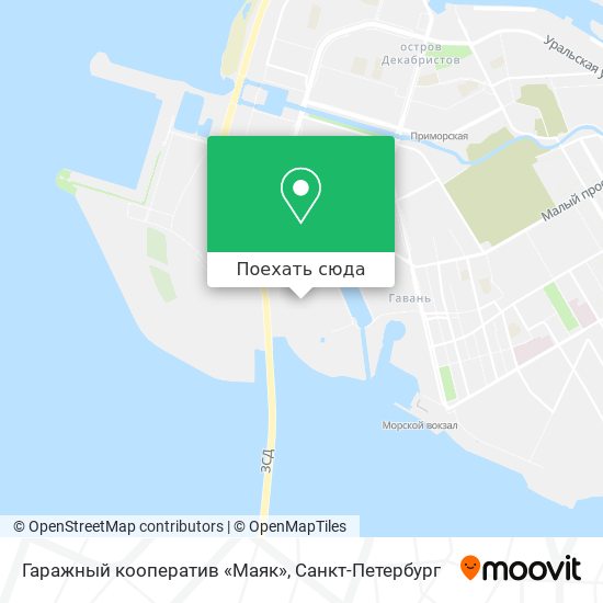 Карта Гаражный кооператив «Маяк»