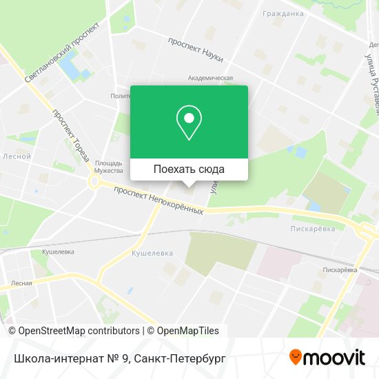 Карта Школа-интернат № 9