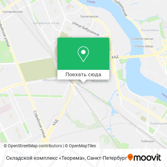 Карта Складской комплекс «Теорема»