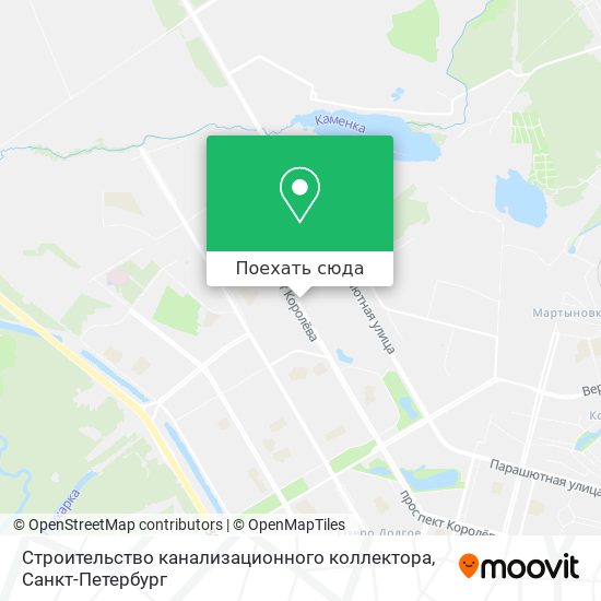 Карта Строительство канализационного коллектора