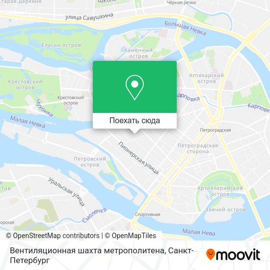 Карта Вентиляционная шахта метрополитена