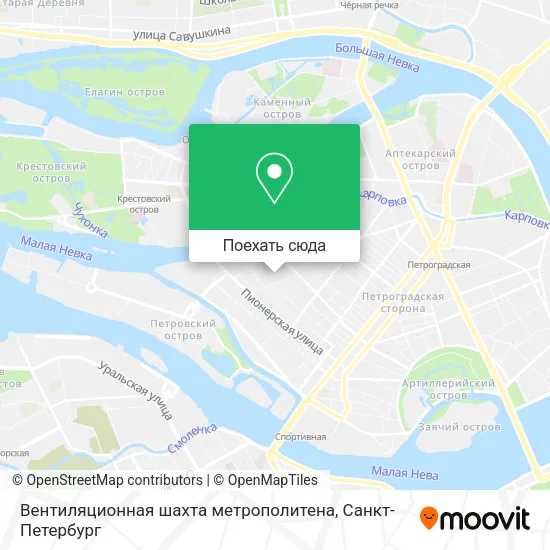 Карта Вентиляционная шахта метрополитена