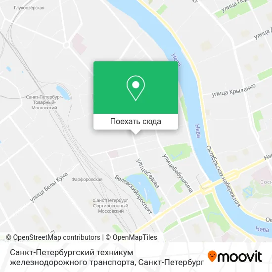 Карта Санкт-Петербургский техникум железнодорожного транспорта