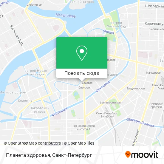 Карта Планета здоровья