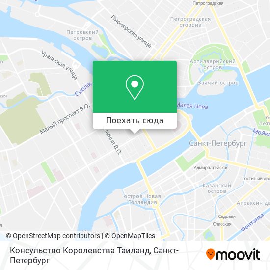 Карта Консульство Королевства Таиланд