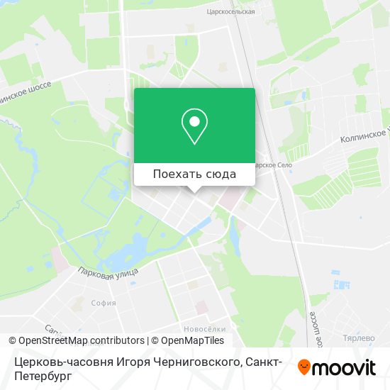 Карта Церковь-часовня Игоря Черниговского
