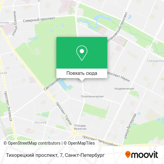 Карта Тихорецкий проспект, 7