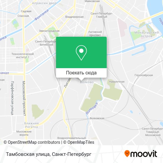 Карта Тамбовская улица