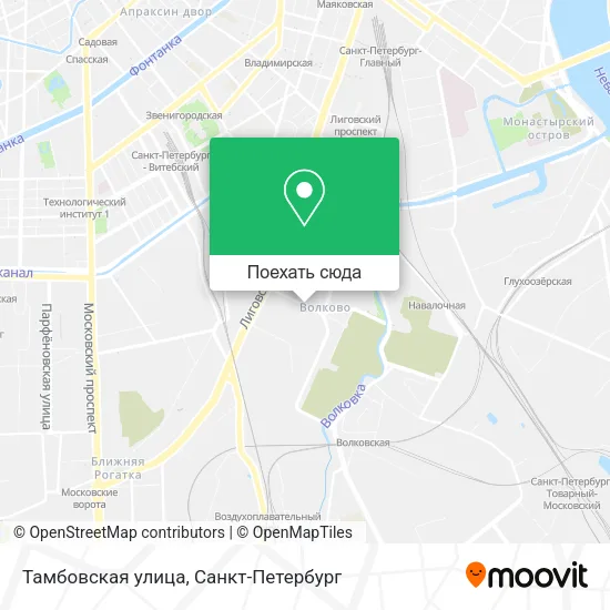 Карта Тамбовская улица