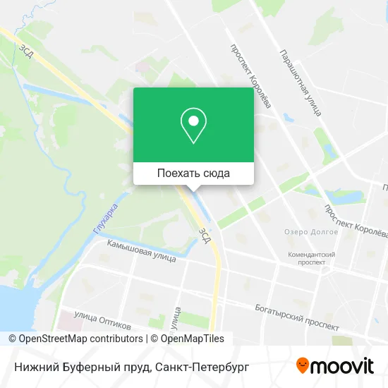 Карта Нижний Буферный пруд
