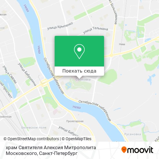 Карта храм Святителя Алексия Митрополита Московского