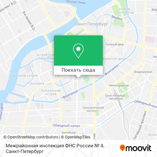 Карта Межрайонная инспекция ФНС России № 4