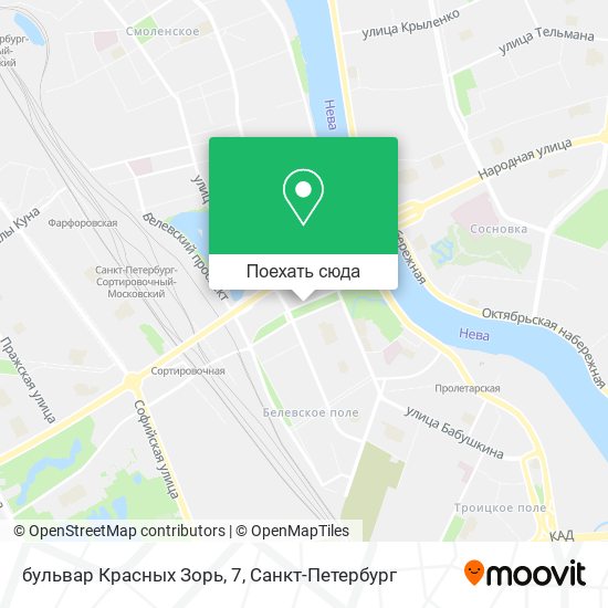 Карта бульвар Красных Зорь, 7