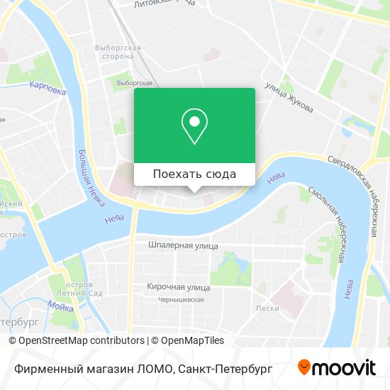 Карта Фирменный магазин ЛОМО