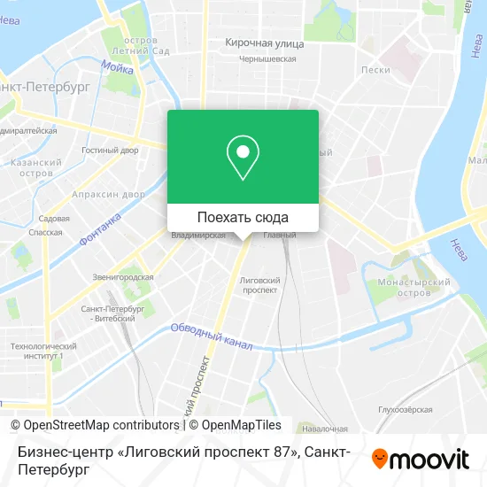 Карта Бизнес-центр «Лиговский проспект 87»