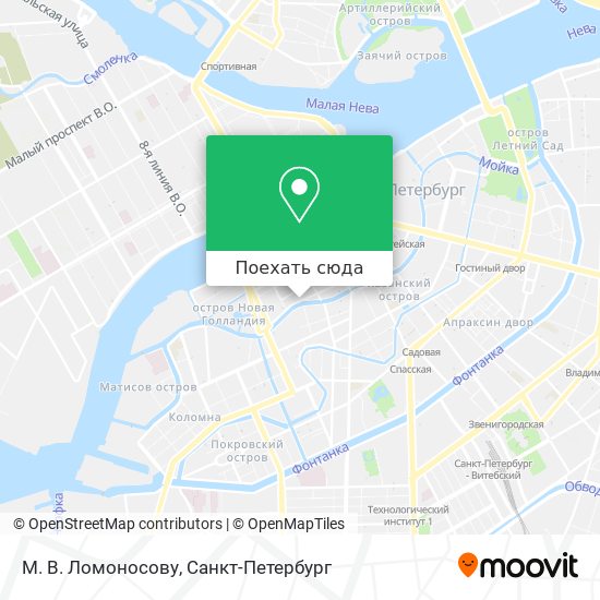 Карта М. В. Ломоносову