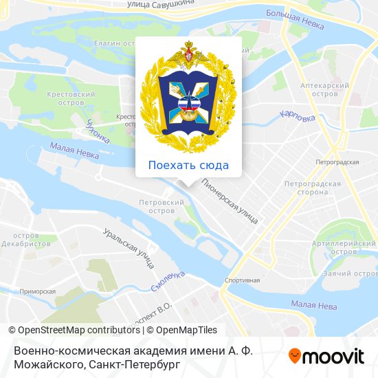 Карта Военно-космическая академия имени А. Ф. Можайского