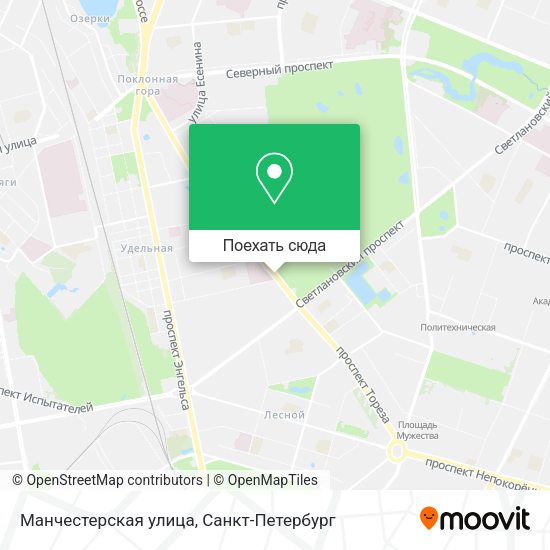 Карта Манчестерская улица