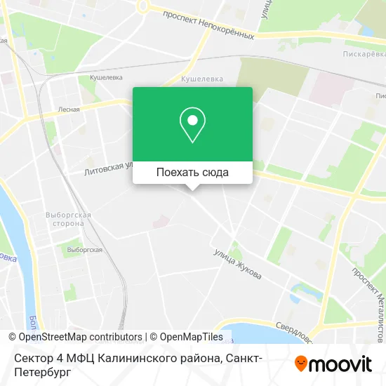 Карта Сектор 4 МФЦ Калининского района