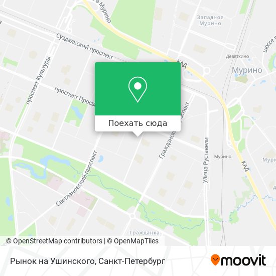 Карта Рынок на Ушинского