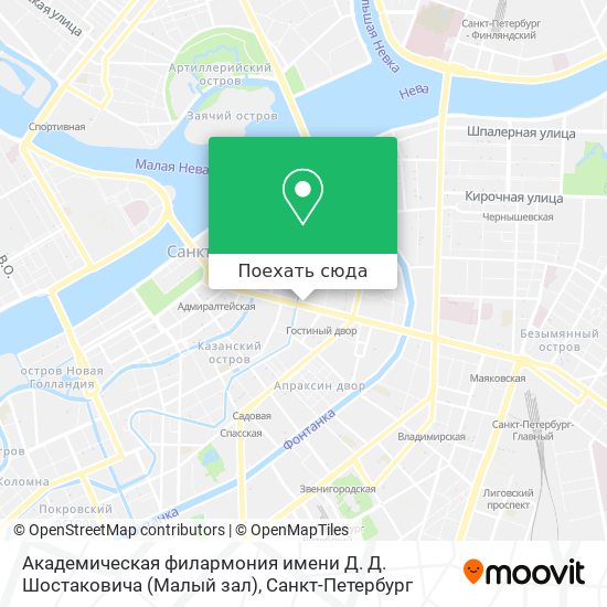 Карта Академическая филармония имени Д. Д. Шостаковича (Малый зал)