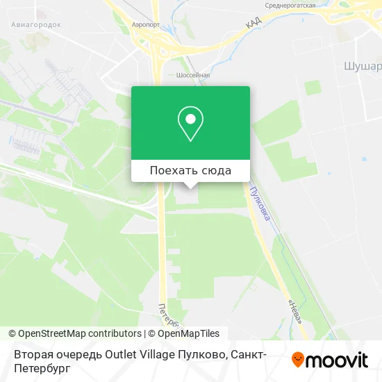 Карта Вторая очередь Outlet Village Пулково