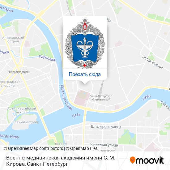 Карта Военно-медицинская академия имени С. М. Кирова
