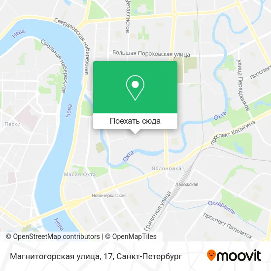 Карта Магнитогорская улица, 17