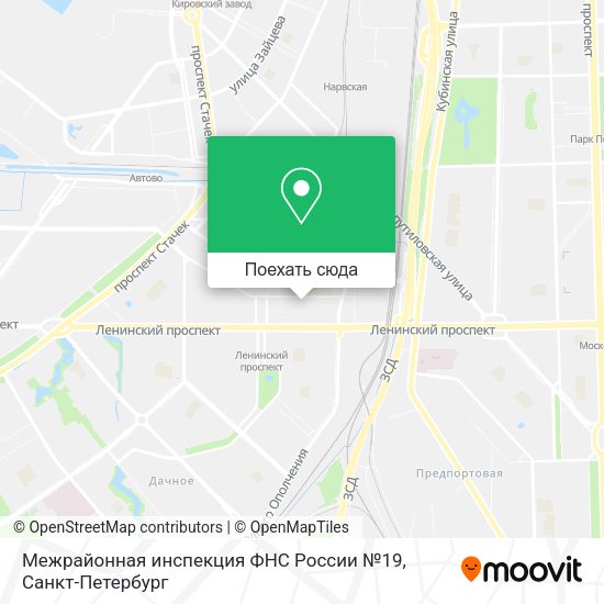 Карта Межрайонная инспекция ФНС России №19
