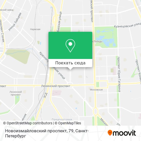 Карта Новоизмайловский проспект, 79