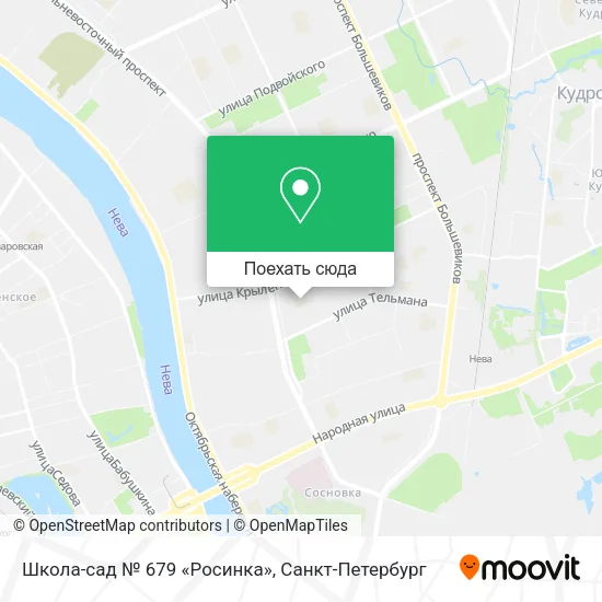 Карта Школа-сад № 679 «Росинка»