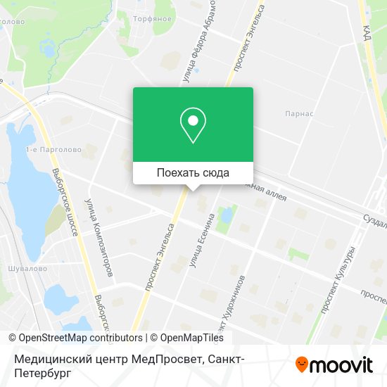 Карта Медицинский центр МедПросвет