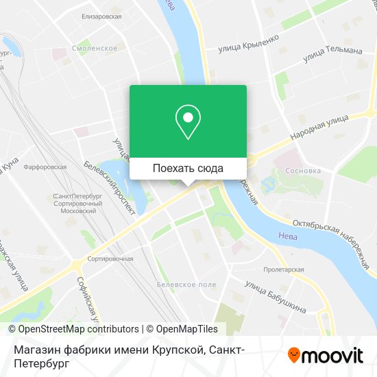 Карта Магазин фабрики имени Крупской