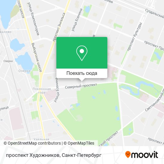 Карта проспект Художников