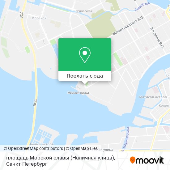 Карта площадь Морской славы (Наличная улица)