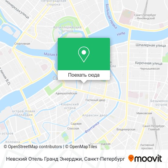 Карта Невский Отель Гранд Энерджи
