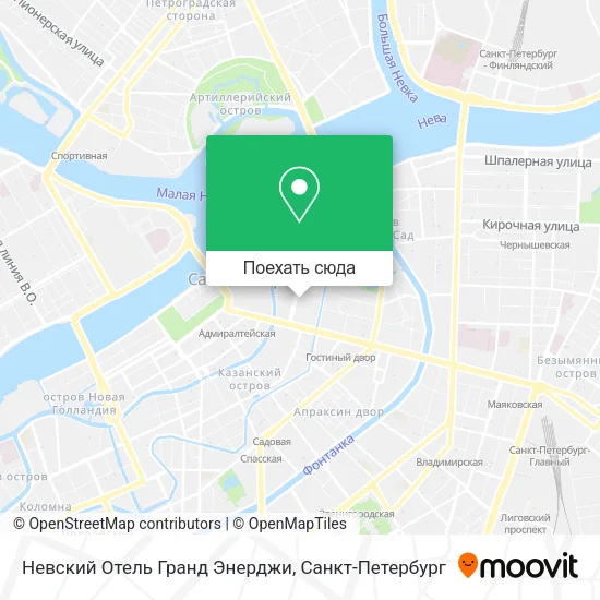 Карта Невский Отель Гранд Энерджи