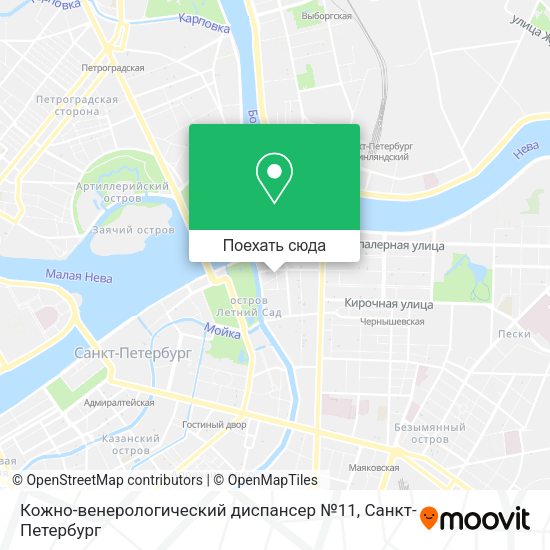 Карта Кожно-венерологический диспансер №11