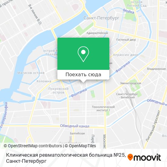 Карта Клиническая ревматологическая больница №25