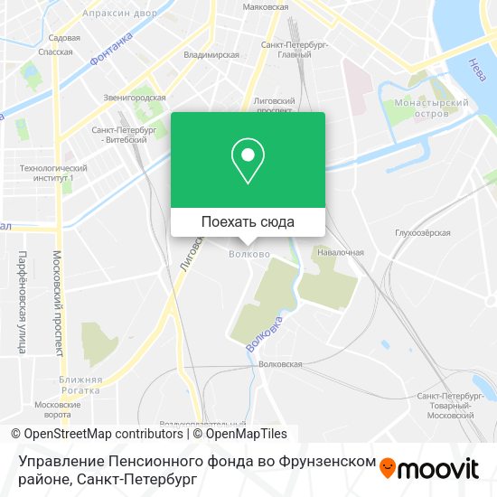 Карта Управление Пенсионного фонда во Фрунзенском районе