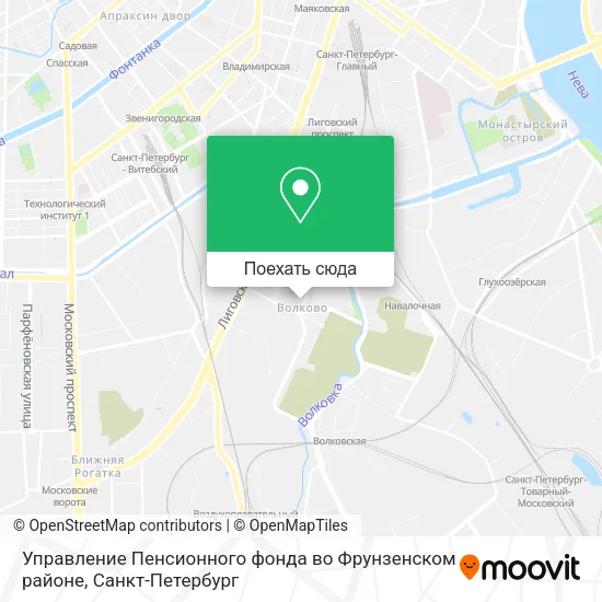 Карта Управление Пенсионного фонда во Фрунзенском районе