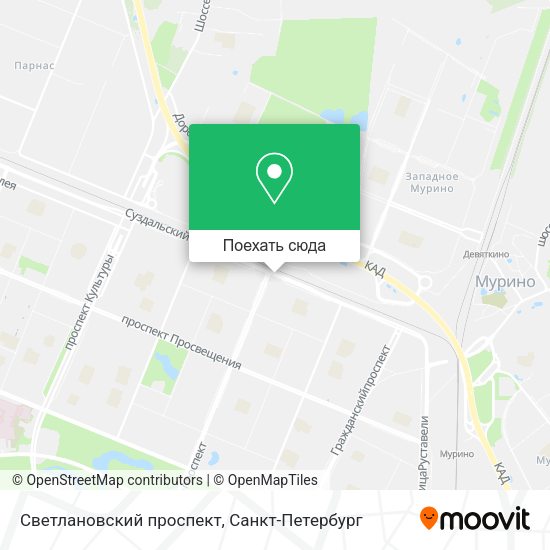 Карта Светлановский проспект