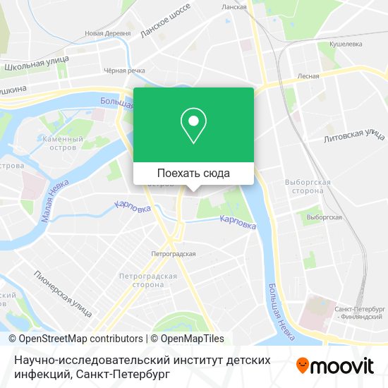 Карта Научно-исследовательский институт детских инфекций