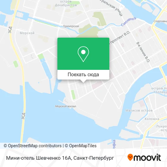 Карта Мини-отель Шевченко 16А